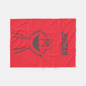 セサミストリート | Elmo Bright |名前の追加 フリースブランケット (正面(横))