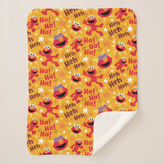 セサミストリート | Elmo Ha!はっ！はっ！パターン シェルパブランケット (正面)