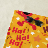 セサミストリート | Elmo Ha!はっ！はっ！パターン ビーチタオル (インサイチュ)