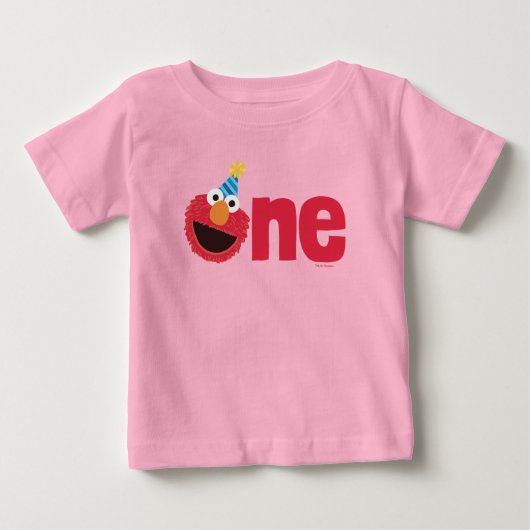セサミストリート | Elmo - One First誕生日 ベビーTシャツ (正面)