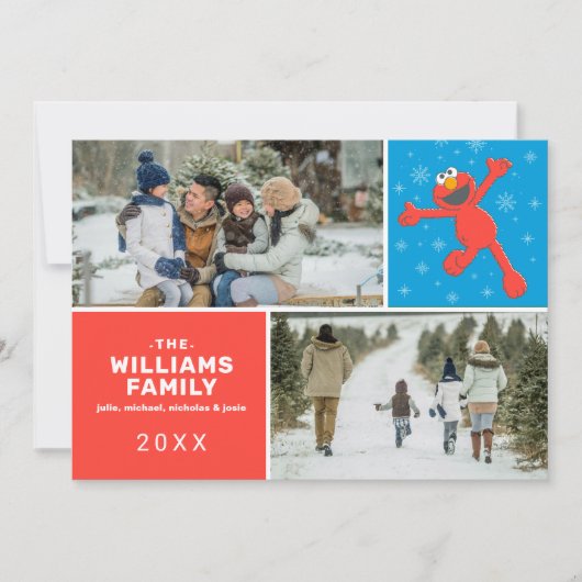 セサミストリート | Elmo Snowflake Familyの写真 シーズンカード (正面)