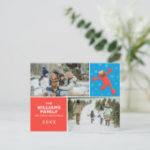 セサミストリート | Elmo Snowflake Familyの写真 シーズンポストカード (スタンド正面)