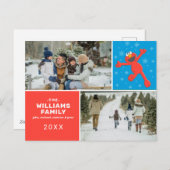 セサミストリート | Elmo Snowflake Familyの写真 シーズンポストカード (正面/裏面)