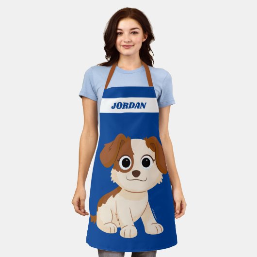 セサミストリート | Elmo's Puppy Tango |名前の追加 エプロン (着用した状態)