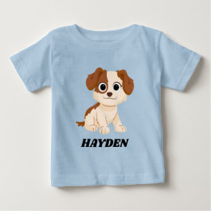 セサミストリート Elmo's Puppy Tango 名前の追加 ベビーTシャツ
