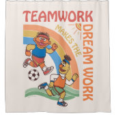 セサミストリート | Ernie & Bert Teamwork シャワーカーテン (正面)