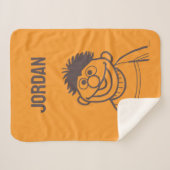 セサミストリート | Ernie Brightお名前を追加 シェルパブランケット (正面(横))