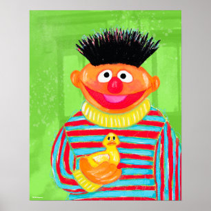 セサミストリート Ernie with Rubber Duckie ポスター