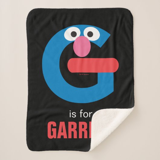 セサミストリート | GはGrover用 シェルパブランケット (正面)