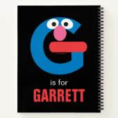 セサミストリート | GはGrover用 ノートブック (裏面)