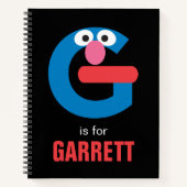 セサミストリート | GはGrover用 ノートブック (正面)