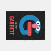 セサミストリート | GはGrover用 フリースブランケット (正面(横))