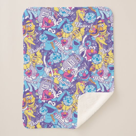 セサミストリート | Groovyダンスパターン シェルパブランケット (正面)