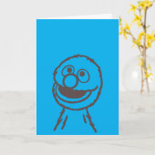 セサミストリート | Grover Bright カード (黄色い花)