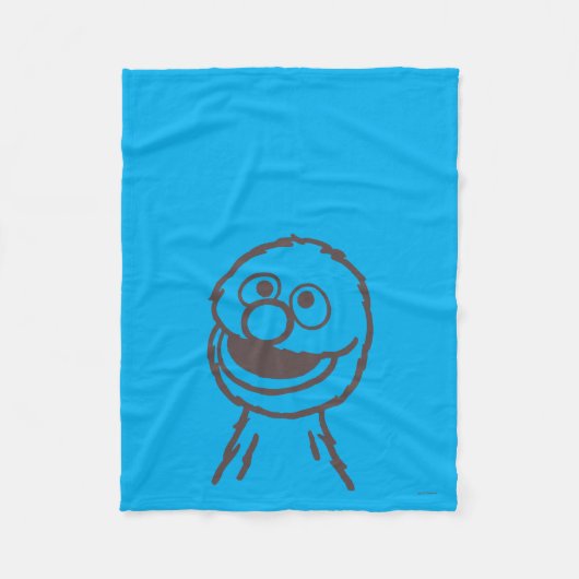 セサミストリート | Grover Bright フリースブランケット (正面)