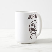 セサミストリート | Grover Bright |名前の追加 コーヒーマグカップ (正面右)