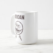 セサミストリート | Grover Bright |名前の追加 コーヒーマグカップ (正面左)