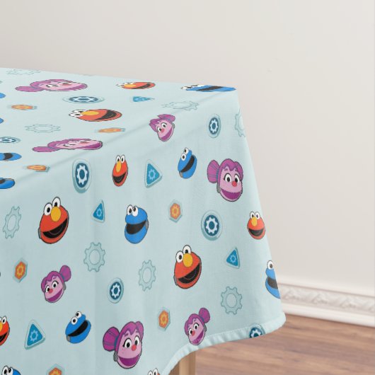 セサミストリート | Mecha Buildersの顔パターン テーブルクロス (インサイチュ)