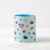 セサミストリート | Mecha Buildersの顔パターン マグカップ (中央)