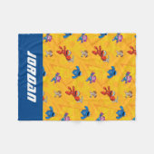 セサミストリート | Mecha Builders |名前の追加 フリースブランケット (正面(横))