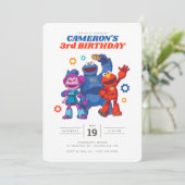 セサミストリート | Mecha Builders -誕生日 招待状 (スタンド正面)