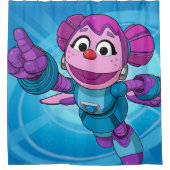 セサミストリート Mecha Builders Abby |メカビルダーズ シャワーカーテン (正面)