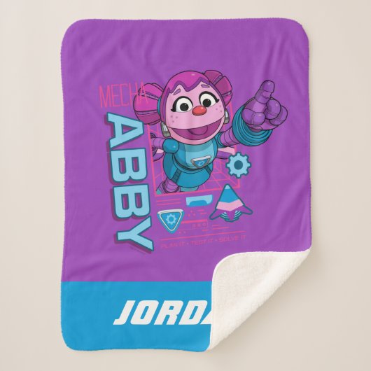 セサミストリート Mecha Builders Abby |メカビルダーズ |名前の追加 シェルパブランケット (正面)