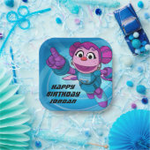 セサミストリート Mecha Builders Abby |メカビルダーズ |名前の追加 ペーパープレート (パーティー)