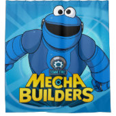 セサミストリート | Mecha Builders Cookieの実行中 シャワーカーテン (正面)