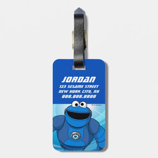 セサミストリート | Mecha Builders Cookieの実行中 ラゲッジタグ (裏面縦)