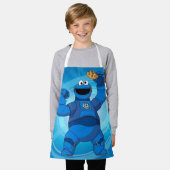 セサミストリート | Mecha Builders Cookie Monster エプロン (着用した状態)