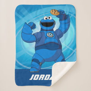 セサミストリート Mecha Builders Cookie Monster シェルパブランケット