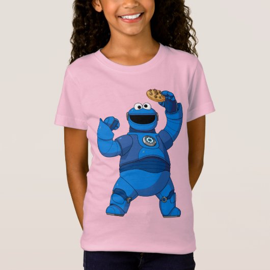 セサミストリート | Mecha Builders Cookie Monster Tシャツ (正面)
