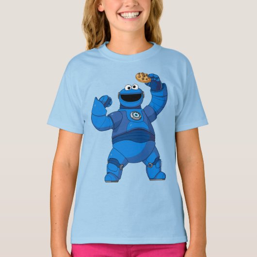 セサミストリート | Mecha Builders Cookie Monster Tシャツ (正面)