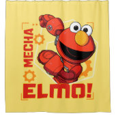 セサミストリート | Mecha Builders Elmoデザイン シャワーカーテン (正面)