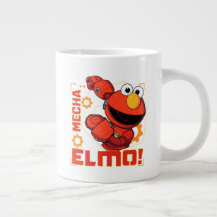 セサミストリート   Mecha Builders Elmoデザイン ジャンボコーヒーマグカップ