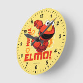 セサミストリート | Mecha Builders Elmoデザイン ラウンド壁時計 (傾斜)