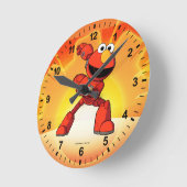 セサミストリート | Mecha Builders Elmo ラウンド壁時計 (傾斜)