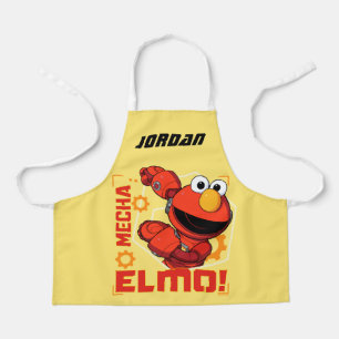 セサミストリート Mecha Builders Elmo 名前の追加 エプロン
