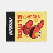 セサミストリート | Mecha Builders Elmo |名前の追加 フリースブランケット (正面(横))