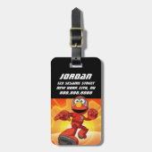 セサミストリート | Mecha Builders Elmo |名前の追加 ラゲッジタグ (正面縦)