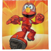 セサミストリート | Mecha Builders Elmo In Action シャワーカーテン (正面)