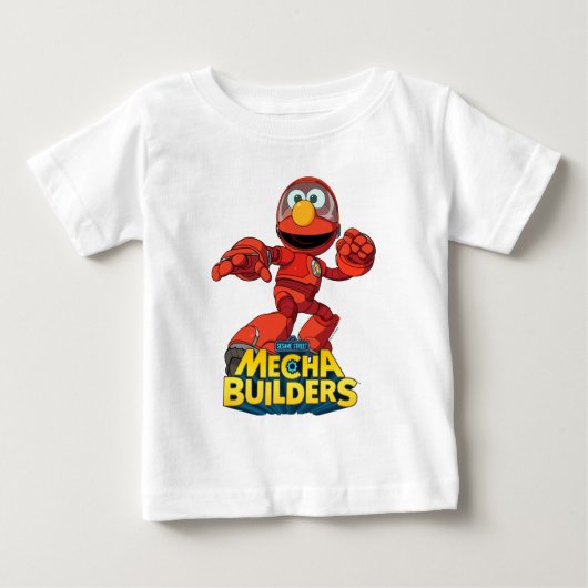 セサミストリート | Mecha Builders Elmo In Action ベビーTシャツ (正面)