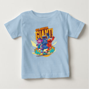 セサミストリート   Mecha Builders Go Mecha Giant! ベビーTシャツ