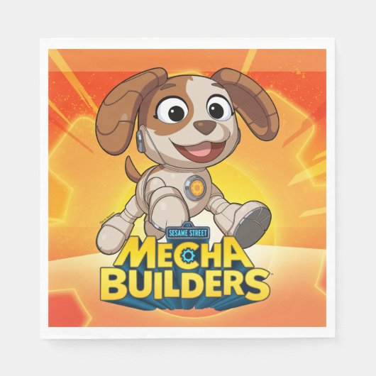 セサミストリート Mecha Builders Tango In Action|メカビルダーズ スタンダードランチョンナプキン (正面)