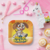 セサミストリート Mecha Builders Tango In Action|メカビルダーズ ペーパープレート (パーティー)