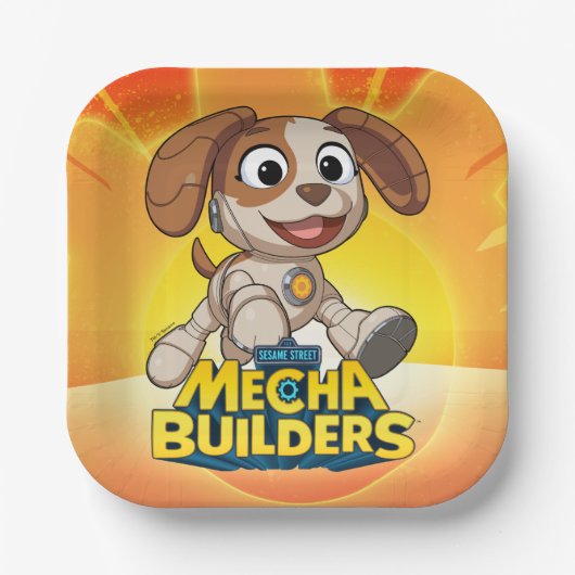 セサミストリート Mecha Builders Tango In Action|メカビルダーズ ペーパープレート (正面)