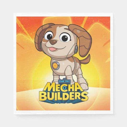 セサミストリート Mecha Builders Tango | Mecha Builders スタンダードランチョンナプキン (正面)