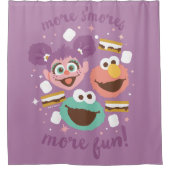 セサミストリート | More S'mores Moreおもしろい! シャワーカーテン (正面)