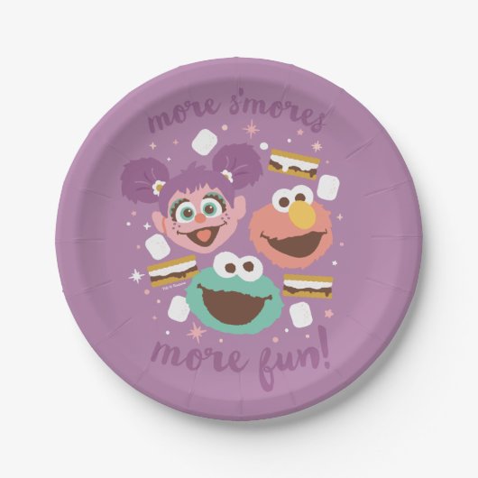 セサミストリート | More S'mores Moreおもしろい! ペーパープレート (正面)